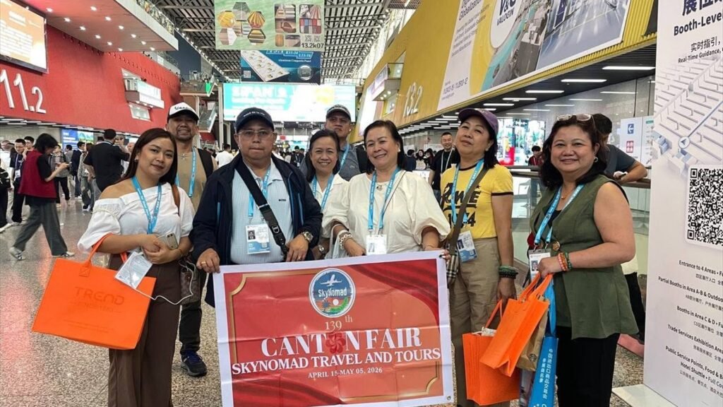 SkyNomad group of Filipino travellers at the Canton Fair trade exhibition in Guangzhou