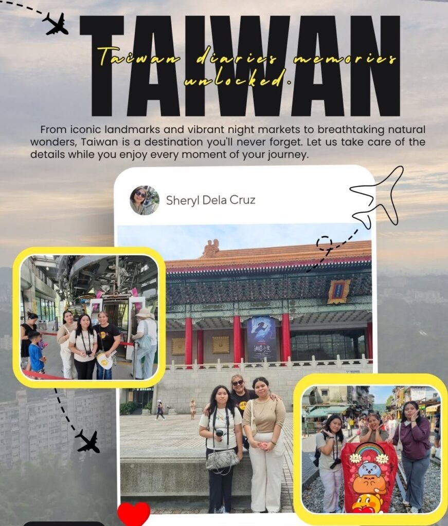 SkyNomad clients visiting temples and night markets on a Taiwan group tour