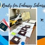 Philippine passports and supporting visa documents prepared at the SkyNomad Caloocan office